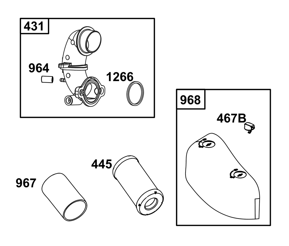 Air Cleaner Group Diagram and Parts List for 31R977-0030-B5 200000 - 399999 Briggs and Stratton Engine